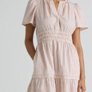 Quince 100% Organic Cotton Tiered Mini Dress